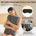 Heated Neck Massager Pillow with 3 Heat Settings (98.6°F-131°F) & 3 Vibration Modes, Contoured Memory Foam Neck Support for Home Office Travel - Image 8