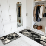 Three-piece kitchen rug set, non-slip and washable, abstract pattern kitchen hallway rug, soft and comfortable, suitable for sinks, floors, entrances, hallways and bathrooms. - Image 8