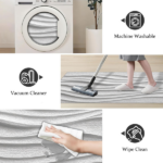 Three-piece kitchen rug set, non-slip and washable, abstract pattern kitchen hallway rug, soft and comfortable, suitable for sinks, floors, entrances, hallways and bathrooms. - Image 4