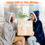 8-Zone Wearable Heated Blanket - 3 Adjustable Heat Levels, 59x31in Soft Flannel, USB-Powered Portable Design with Pockets, Machine Washable Winter Warmth - Image 12