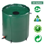 50 Gallon Folding Rain Barrel Water Collector Green - Image 10