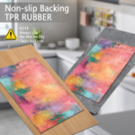 Three-piece kitchen rug set, non-slip and washable, abstract pattern kitchen hallway rug, soft and comfortable, suitable for sinks, floors, entrances, hallways and bathrooms. - Image 8