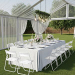 10 Pack Plastic Folding Chairs, Stackable Commercial Chairs, Portable Event Seats Indoor Outdoor for Home Event Party Picnic School Wedding, White - Image 4
