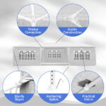 3*9m 7-Sided Iron PE Cloth Party Tent - Image 5