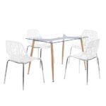 4pcs Bird's Nest Style Lounge Chair White - Image 25