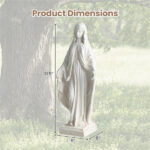 31.5" Virgin Mary Garden Statue, All-Weather MgO Religious Sculpture for Outdoor & Indoor Decor - Image 6