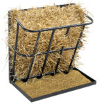 Large Capacity Hay Feeder with Detachable Grain Tray, Heavy Duty Steel 2 in 1 Hay Rack, Multiple Sided Goat Feeding Rack for Sheep Farm Livestock Indoor Outdoor, Black - Image 11