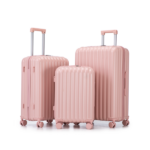 20"/24"/28" 3 pcs/set in ABS Spinner Wheel Luggage, Carry on Suitcase, with Cup Holder & USB Port & Phone Holder (Pink) - Image 7