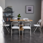 Same Code 71155989 6pcs Elegant Foldable Iron & PVC Chairs for Convention & Exhibition White - Image 38