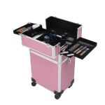 4 in 1 Aluminum Cosmetic Makeup Case Tattoo Box Pink - Image 26