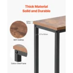 Slim Hallway Console Table, 70.9” Power Outlet Incorporated Couch Table, Single-Tier Extended Entryway Table, Slimline Sofa Table with Metallic Structure and Charging Dock, Ideal for Foyer (Shipment from Walmart) - Image 3