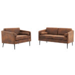 97*71*74cm 1.5 Seats Hot Stamping Cloth Surrounding Chair With Pillow Indoor Circle Chair Dark Brown - Image 6