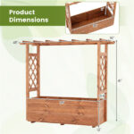 Natural Pine Wood Raised Garden Bed, 100% Solid Pine Construction & Hanging Roof Design - Image 6