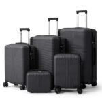 Non-TSA customs lock 5-in-1 PP trolley case, 12in, 16in, 20in, 24in, 28in, PP, dark gray - Image 16