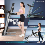 Compact Folding Treadmill for Home - 2.5HP Quiet Brushless Motor, 3-Level Incline, 7.5 MPH, Shock Absorption, Space-Saving Design for Running, Walking - Treadmill for Small Spaces & Home Use - Image 4