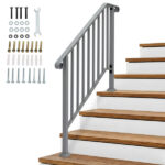 Silver Outdoor 3-Step Iron Handrail - Image 5