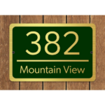 CIFbuy Custom Home Address Plaque Metal Brushed Gold Design Text House Number Sign (TikTok, temu pick-up service) - Image 5