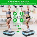 Vibration Exercise Machine With Resistant Bands Remote Control Whole Body Vibration Platform Workout Equipment Home Fitness Training Equipment For Weight Loss Fat Burner - Image 8