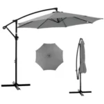Outdoor Patio Umbrella, 10ft Offset Hanging Patio Umbrella with Aluminum Stand, 8 Ribs, UV Protection for Pool Garden Backyard Market, Red (Shipment from Walmart) - Image 22