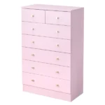 Modern Simple 7-Drawer Dresser Pink - Image 4