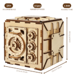 3D Wooden Puzzle DIY Locker Puzzle Box with Combination Model Kit for Adults to Build Mechanical Store Your Precious Item - Image 3