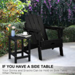 36*36*47cm Single Layer Square HDPE Side Table Black - Image 18