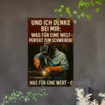 CIFbuy Vintage German Slogan Iron Metal Wall Art, Retro" Industrial Humorous Welding Sign, 2D Flat Metal Plaque 7.87x11.81in, 2D Flat Metal Plaque 7.87x11.81in, Funny Gara Art, ReikTok, Art, ReikTok, t Self-pickup Logiopics - Image 5