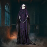 6ft Halloween Decorations Outdoor Life Size Animatronics Grim Reaper with Chain, Sound-Actived Party Decor with Creepy Sound , Scary Haunted House Props for Garden Yard Lawn - Image 10