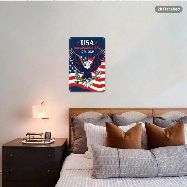 2941b8d7-1af8-4bbe-afc2-7be5e6192c4a.png CIFbuy American 1776-2026 Independence Day Aluminum Tin Sign, Bald Eagle & Flag Wall Art, Art, 20x30 Inch Retro Patriotic Decor ikTok, ikTok, l Art Self-igckup Logiopor - Image 1