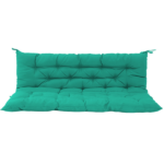 Outdoor Swing Cushions 60 Inch, Waterproof 4" Thick Porch Swing Cushion Replacement with Backrest and Ties, Comfortable 2-3 Seat Pation Swing Pad for Backyard, Garden, Lawn, Outdoor Furniture blue - Image 2
