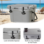 25QT Portable Cooler, Insulated Hard Cooler with Bottle Opener, Cup Holder, Forming Ruler, 5-7 Day Ice Retention, Travel, Beach, Camping, Fishing - Image 15