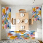 Three-piece kitchen rug set, non-slip and washable, abstract pattern kitchen hallway rug, soft and comfortable, suitable for sinks, floors, entrances, hallways and bathrooms. - Image 12
