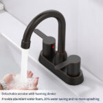 2 Handles Bathroom Sink Faucet, Oil Rubbed Bronze Centerset RV Bathroom Faucets for 2/3 Hole[Unable ship on weekends, TK/TEMU only for pickup, only TX10643 warehouse supports GOFO] - Image 5
