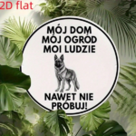 CIFbuy German Shepherd Warning Sign 8x8 Inch Vintage Decorative Plaque, My Home My Garden My Family 2D Flat Round Yard Art For Fence Pa TikTok, TikTok, Home My Garden Self-pickup Logiopics - Image 6