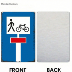 CIFbuy Aluminum German Traffic Sign Dead-End Road Warning, Retro Vintage Wall Art For Bicycles, Pedestrians 2D Flat Decor 8x12 Inch ikTok, ikTok, icycles Self- Sckup LogiopchArt - Image 5