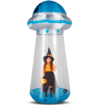 Replace 81241045 8.8 FT Halloween Inflatable UFO Yard Decoration, Fun Tall Blow up Yard Decor with Built-in LED Lights and Stand Inside Design for Holiday Party Yard Lawn Garden Decor Indoor Outdoor - Image 3