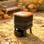 Orange 4-Tray Worm Composter Bin – 7.4 Gal Odor-Free, Leak-Proof Indoor & Outdoor Food Waste Recycling - Image 7