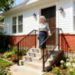 Outdoor 4 Level Iron Handrail Copper - Image 10