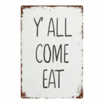 CIFbuy Y'ALL COME EAT 1Pc Vintage Metal Iron Sign 8x12 Inch 2D Flat Classic Retro Wall Art Decor For Farm Kitchen Cafe Bar Garage Home TikTok, TikTok, ome Self-pickup Logiopics - Image 7