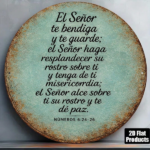 CIFbuy 1pc 8x8in Vintage God Bless You Round Sign, "" Bless You Round Sign, Round Sign, Spanish Bible Verse 2D Flat Plaque TikTok, Temu Self-pickup Logiaqics