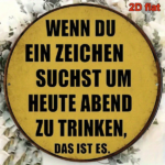 CIFbuy 1pc 8x8 Inch Round French Aluminum Sign, Vintage Drinking Bar Decor Plaque, German Language Metal Wall Art For Kitchen Restauran TikTok, TikTok, Self-pickup Logiopics - Image 5