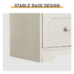 5-Drawer Cabinet with Solid Wood Veneer and Paint P2 MDF + P2 Particleboard Storage Cabinet 31.3*15.55*47.24in Dark brown Ceiling Panels + Light Brown Cabinets - Image 9