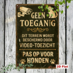 CIFbuy Retro Dutch Iron Metal Sign, Surveillance Camera & Dog Pattern No Entry Warning Sign, 7.87x11.81in 2D Flat Tin Painting, Vintage TikTok, TikTok, tage Self-pickup Logiopics - Image 7