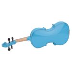 4/4 Acoustic Violin Case Bow Rosin Sky Blue - Image 5