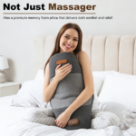 2 In 1 Massager Pillow: This ergonomic lumbar support pillow integrates vibration massage and heat therapy, delivering dual comfort to relieve back soreness caused by prolonged sitting. It features 3 adjustable massage modes and 3 heat settings for personalized relief. - Image 12