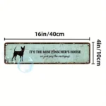 CIFbuy Miniature Pinscher House Aluminum Sign UV Printed Vintage Plaque For Home Garage Cafe Bar Restaurant Decor (TikTok, temu pick-up service) - Image 2