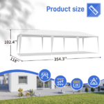 Same Code 90237167 3*9m Non-Cloth PE Cloth Plastic Sprayed Iron Pipe Outdoor Party Tent White - Image 4