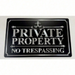 CIFbuy Private Property No Trespassing Sign Reflective Metal Weatherproof Outdoor Warning Sign 12x8 Inch (TikTok, temu pick-up service) - Image 2