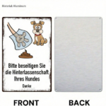 CIFbuy 1pc German Language Please Clean Up After Your Dog Pet Waste Reminder Sign, Dog Pet Waste Reminder Sign, Durable Aluminum 2D Flat Plaque, Aluminum 2D Flat Plaque, 8.0x12.0inch Wall-M CikTok, CikTok, Aluminum 2D Flat Plaque Self- Pckup Logiopl-M - Image 4