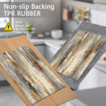 Three-piece kitchen rug set, non-slip and washable, abstract pattern kitchen hallway rug, soft and comfortable, suitable for sinks, floors, entrances, hallways and bathrooms. - Image 4